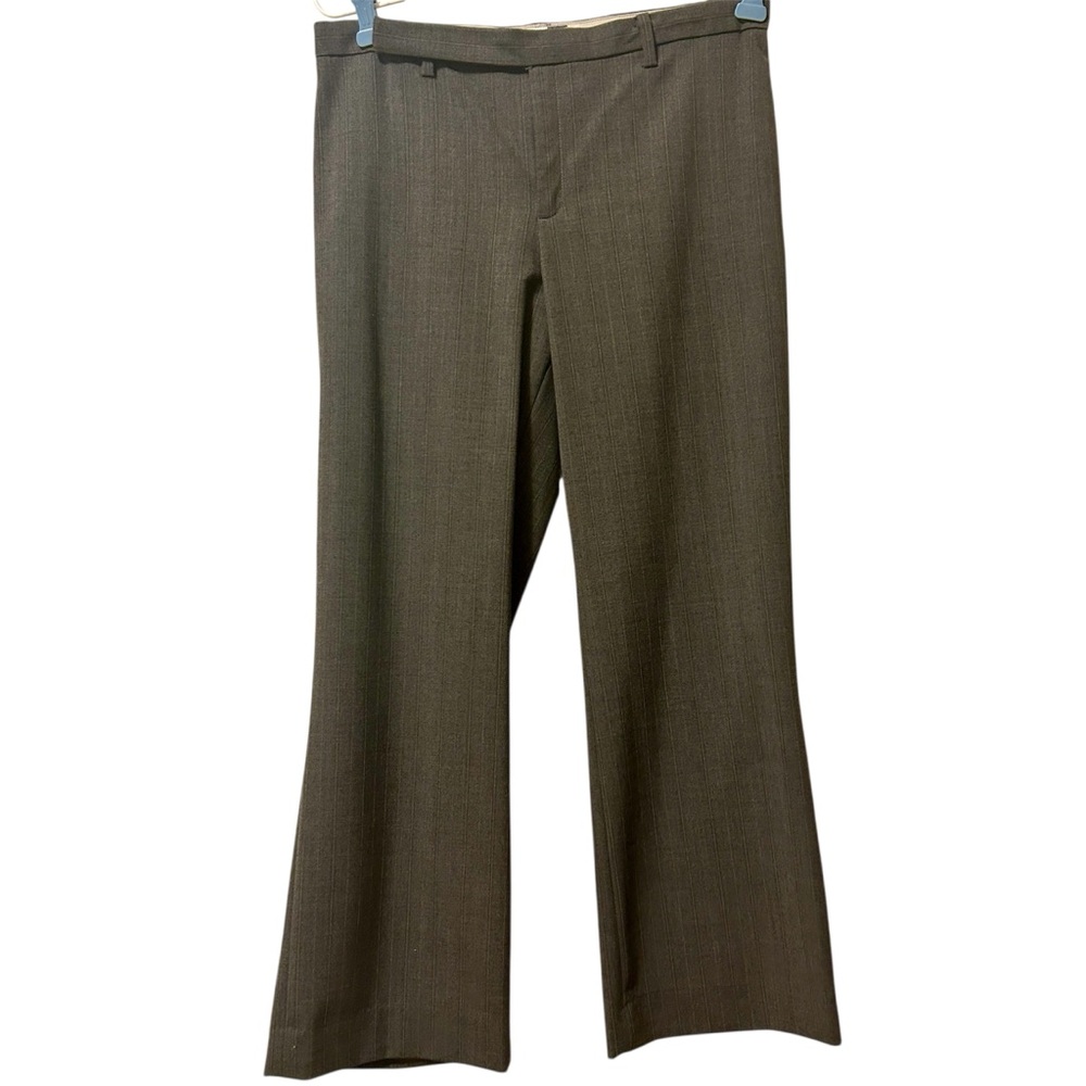 GAP Y2K Charcoal Pinstripe Cropped Wool Dress Pants Size 2